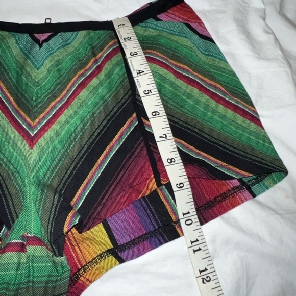Mimi Chica Serape Baja zip back shorts with front seam details size small - Picture 2 of 6